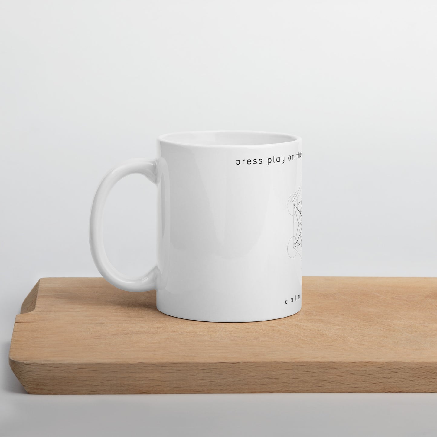"press play on sigil no.5" White Glossy Mug