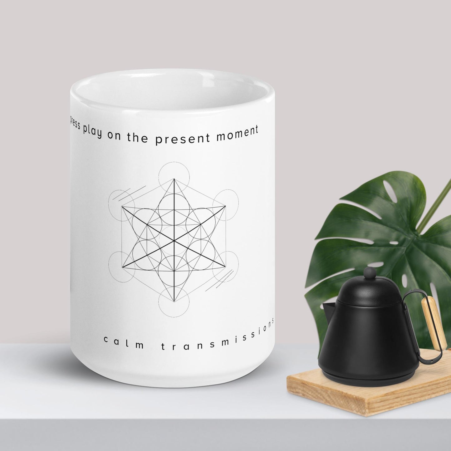 "press play on sigil no.5" White Glossy Mug