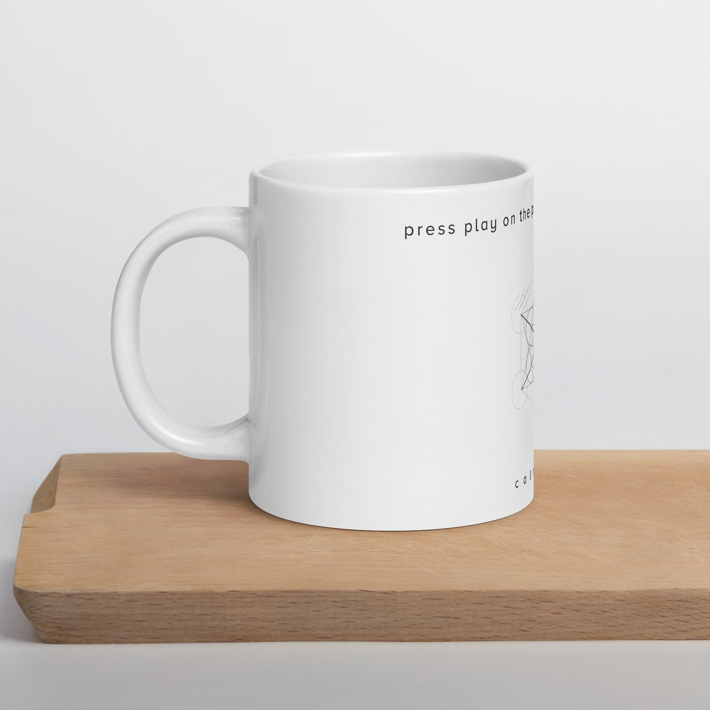 "press play on sigil no.5" White Glossy Mug