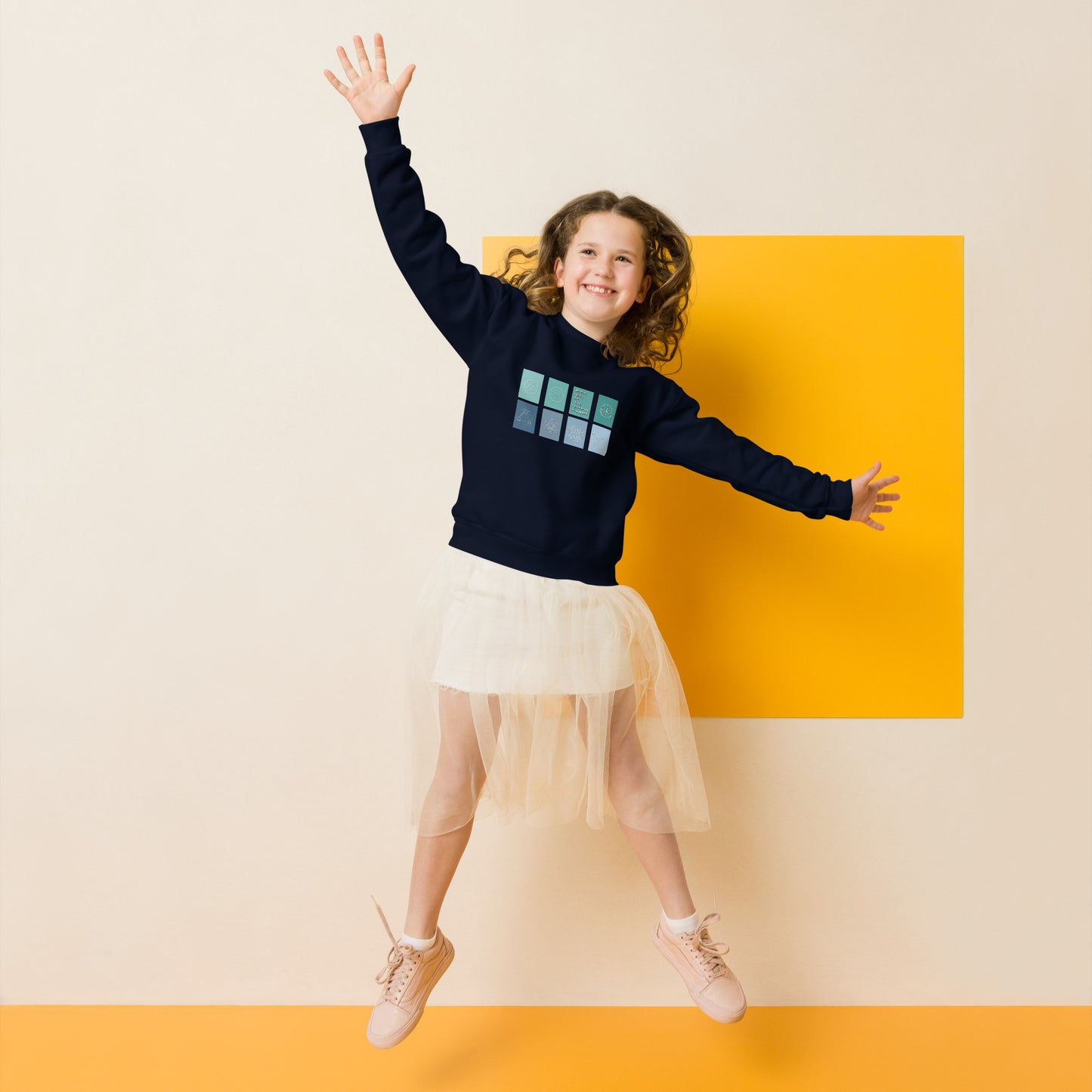 "press play" Youth Crewneck Sweatshirt