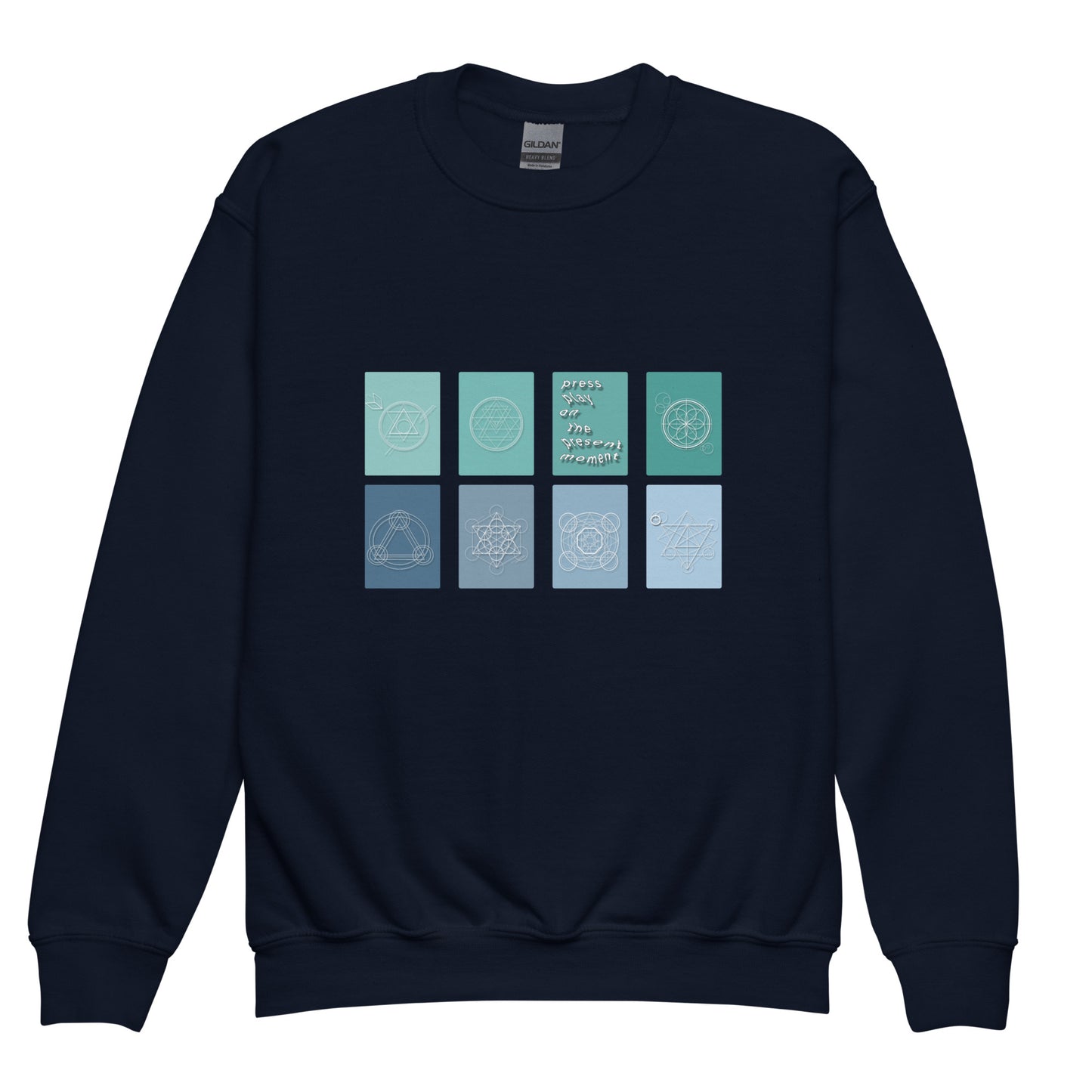 "press play" Youth Crewneck Sweatshirt