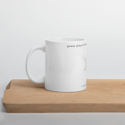 "press play on sigil no.5" White Glossy Mug