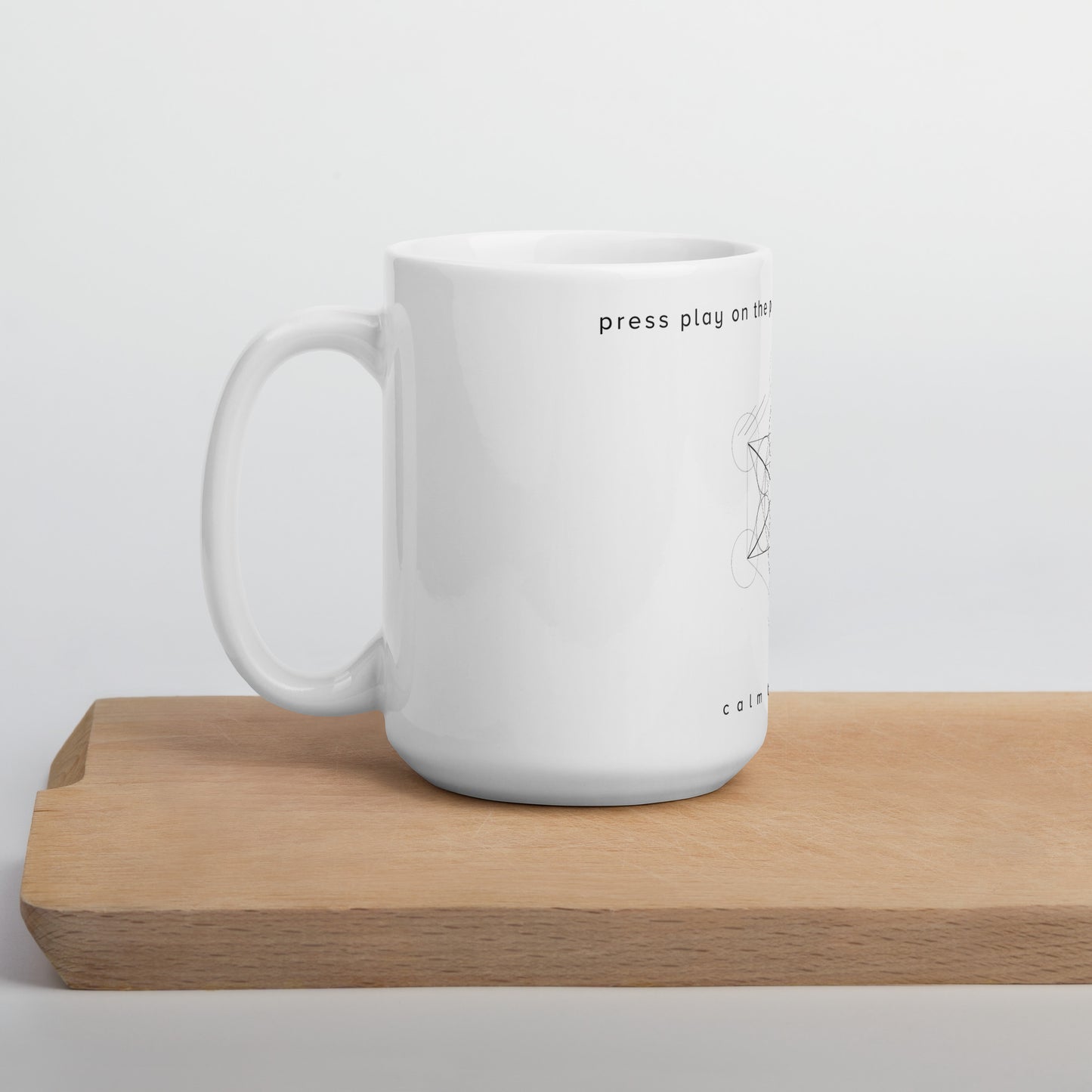 "press play on sigil no.5" White Glossy Mug