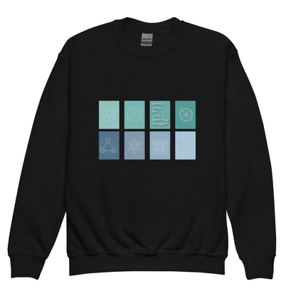 "press play" Youth Crewneck Sweatshirt