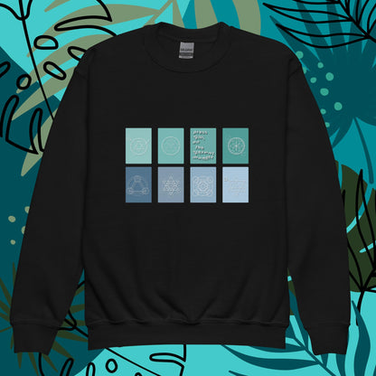 "press play" Youth Crewneck Sweatshirt