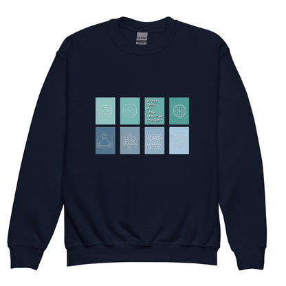 "press play" Youth Crewneck Sweatshirt