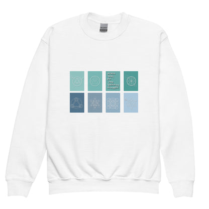 "press play" Youth Crewneck Sweatshirt